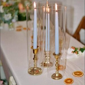 Wedding Taper candle holders & chimneys